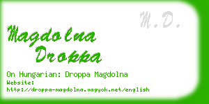 magdolna droppa business card